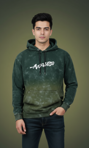 Unisex Ombre Olive Green Hoodie