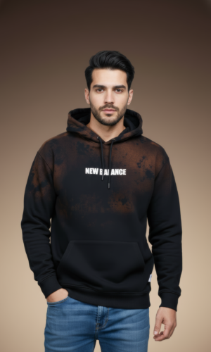 Unisex Ombre Espresso Brown Hoodie