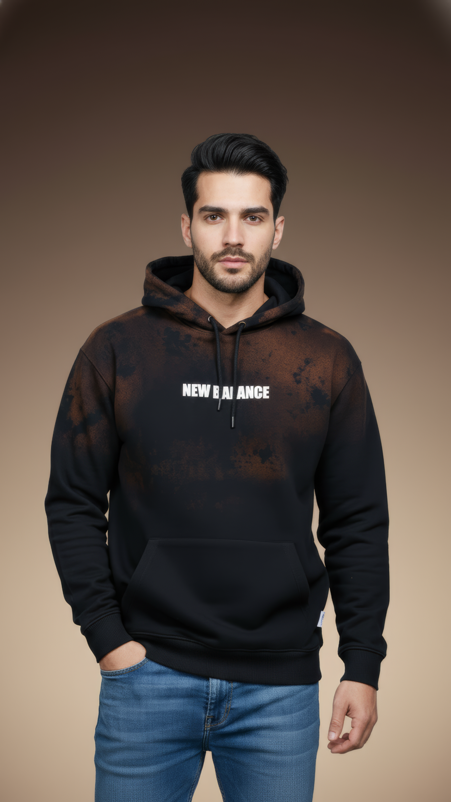 Unisex Ombre Rust Smoke Hoodie