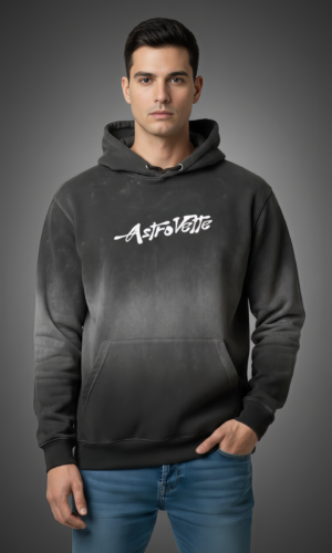 Unisex Ombre Carbon Black Hoodie