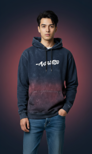 Unisex Ombre Navy Plum Hoodie