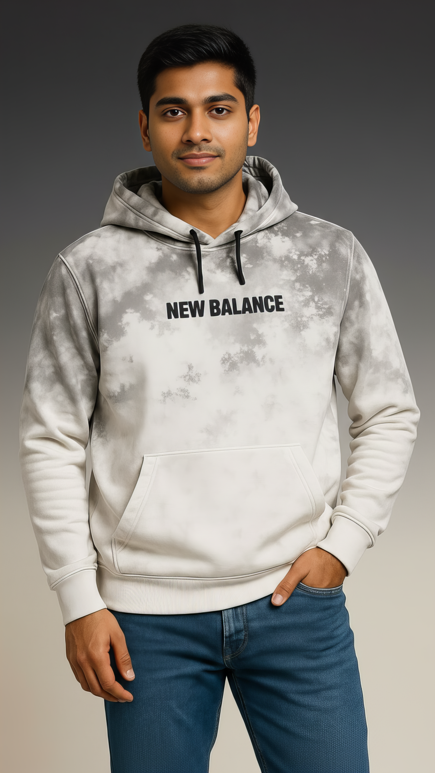 Unisex Ombre Cloud Grey Hoodie