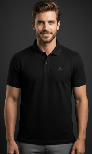 Eclipse Black Polo T-Shirt