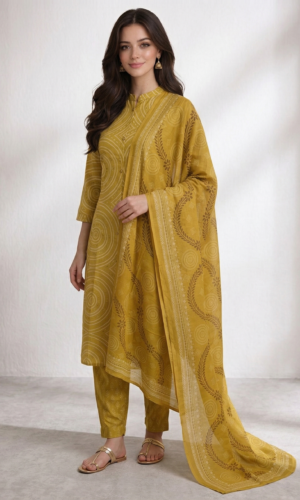 Golden Aura Chudidhar Set