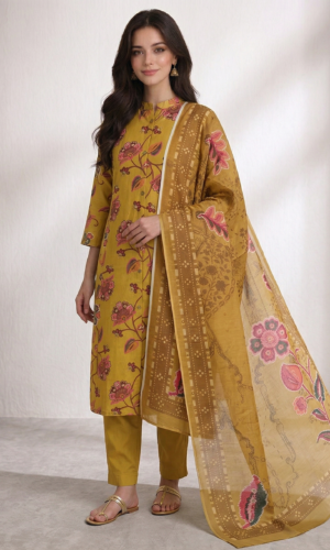 Mustard Blossom Chudidhar Set